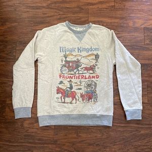Disney World Parks Junk Food Frontierland Vintage Crew Neck Sweatshirt Small